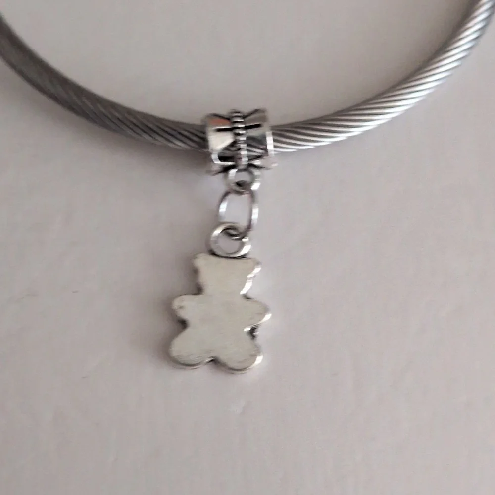 Silver‎ Bear Dangle Charm for Pandora Style Bracelet